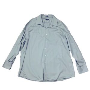 Claiborne Light Gray Casual Button Down Shirt
